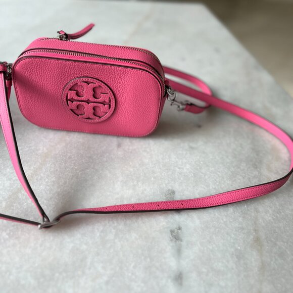 brand new pink logo authentic signature mini miller tory burch crossbody purse - Picture 3 of 3